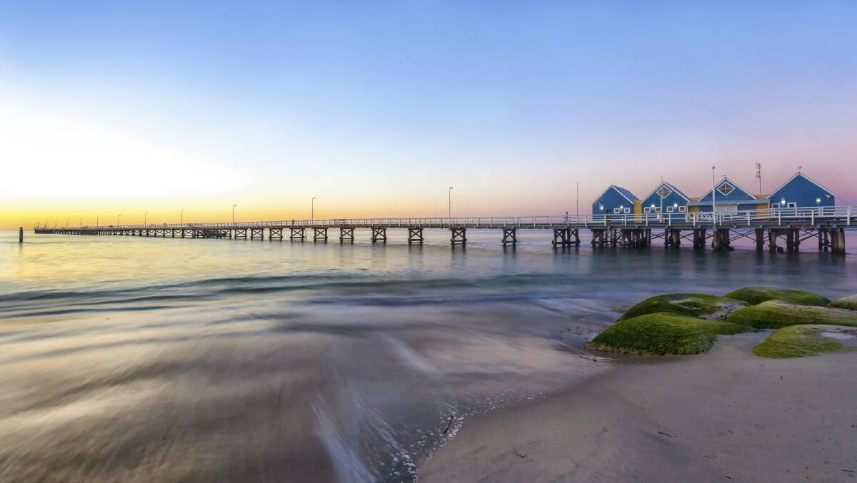 STUNNING: The famous Busselton Jetty stretches nearly two kilometres into the water. 