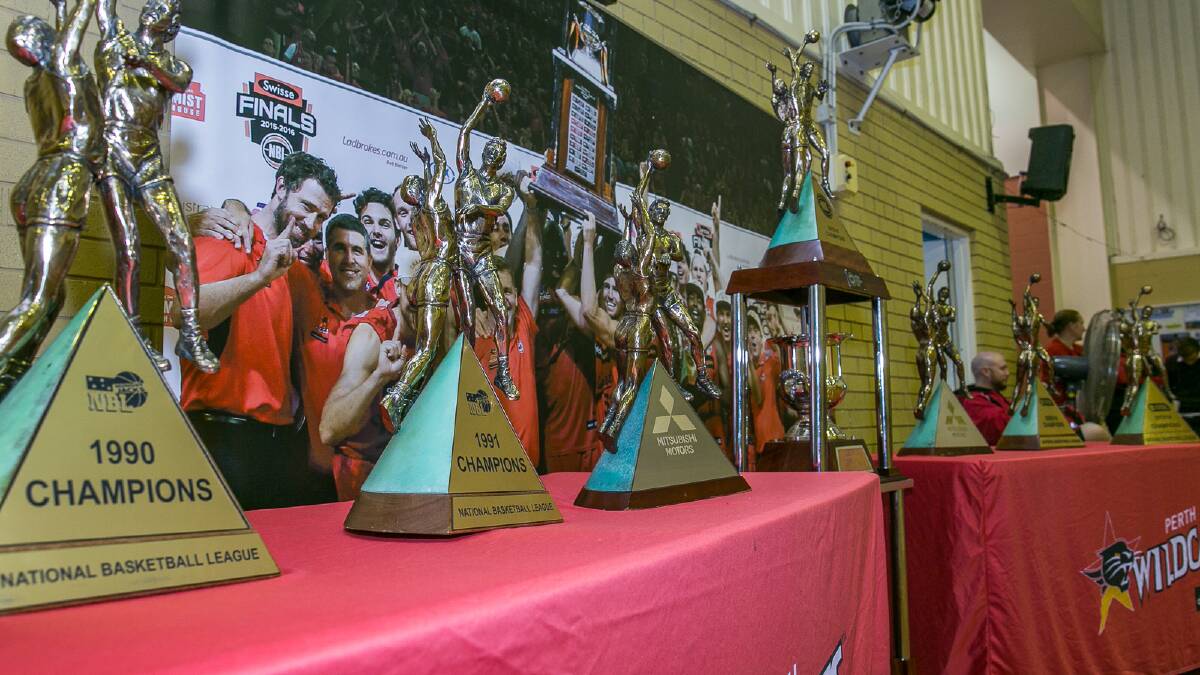 The Perth Wildcats seven NBL championship trophies.