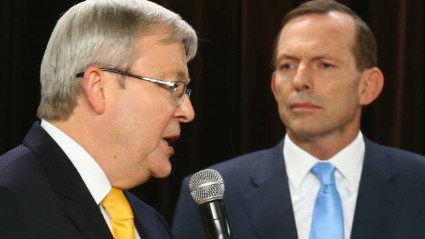 Former prime ministers Kevin Rudd and Tony Abbott have both said that Australia should pursue missile defence. Photo: Andrew Meares
