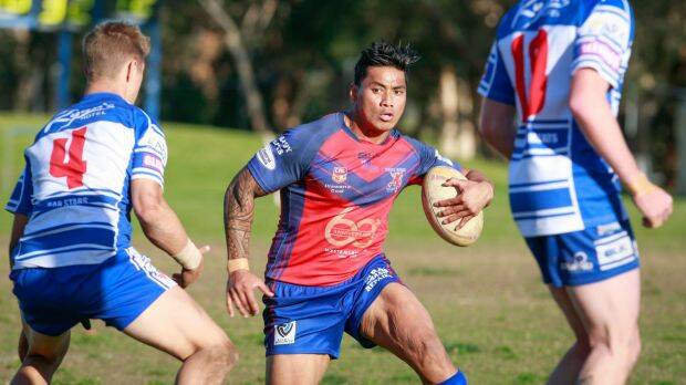 Back to basics: Junior Vaivai takes on Thirroul during his stint with Wests in the Illawarra league. Photo: Georgia Matts
