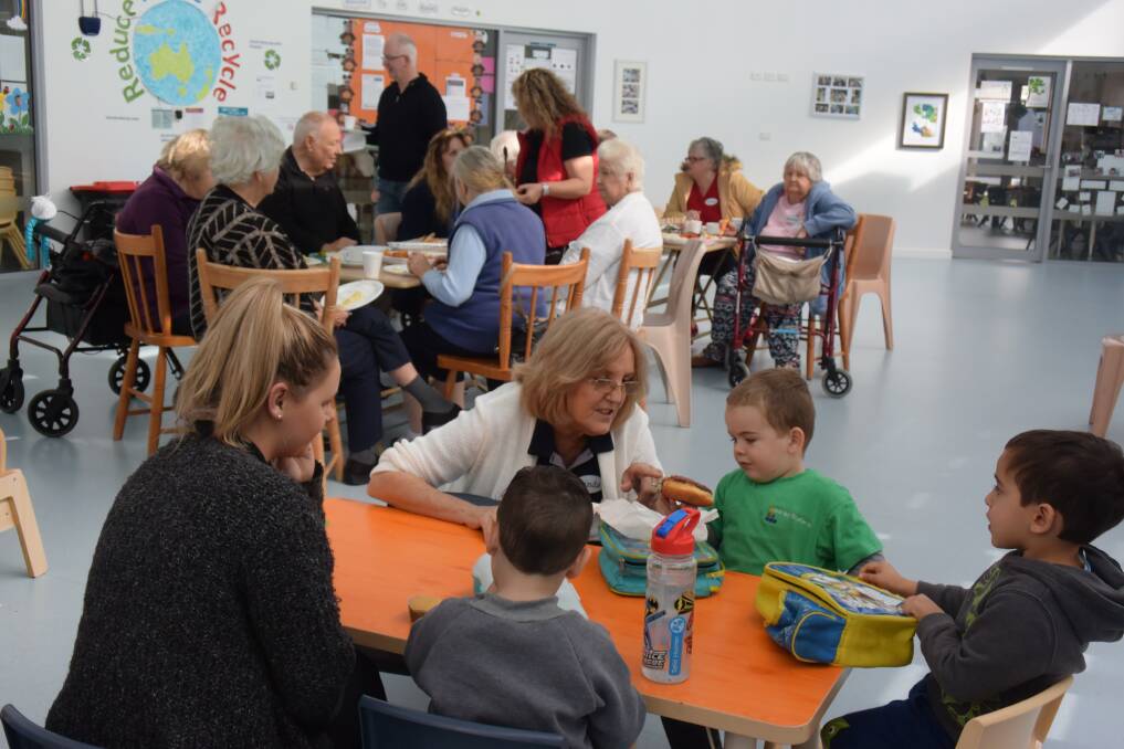 Collie Early Education Centre hosts lunch for children, staff and Ocean Star Village residents to enjoy. Photo: Thomas Munday. 