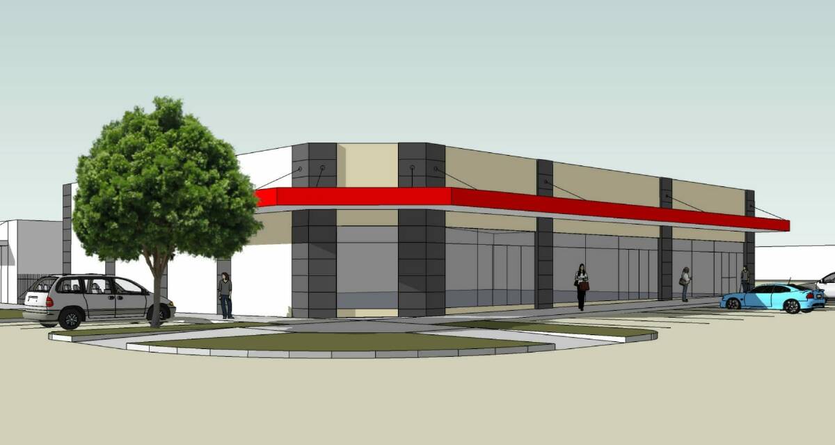 IN DEVELOPMENT: Construction is underway for the proposed Red Dot and Plus Fitness 24-hour gym facility on Johnston and Harvey streets. Photo: Supplied. 