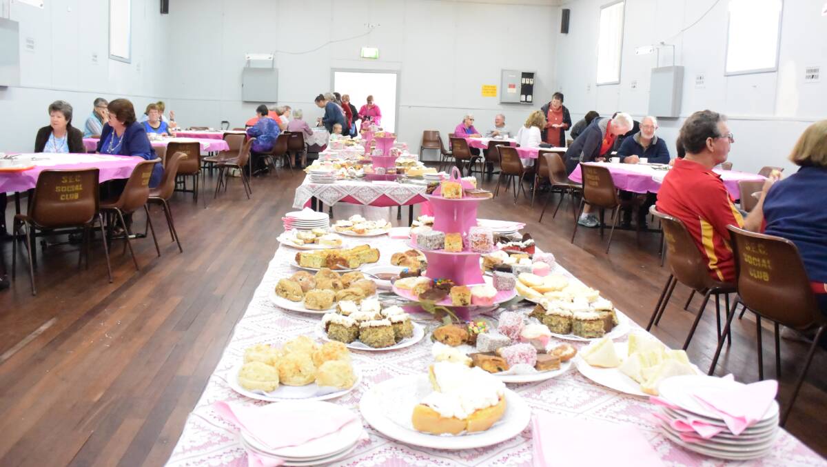 Community comes together for Biggest Morning Tea event on Thursday morning. 