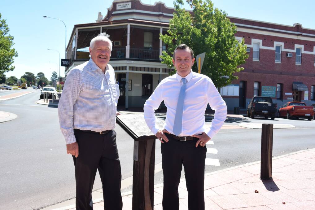 Home straight: The WA Labor Leader met with Member for Collie-Preston Mick Murray for a public forum on Tuesday to discuss their plan for the Collie-Preston electorate. Photo: Thomas Munday. 