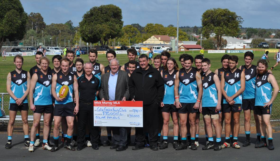 The Collie Eagles Football Club has been given $30,000 in grant funding through the Local Projects, Local Jobs initiative. Photos: Thomas Munday. 