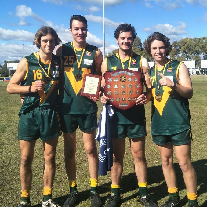 Jesse Ramshaw, Teale De'angelis, Blake Shanahan and Liam Reuben. Blake was captain of the team and was also selected in the all stars team. Also the team was coached by ex Collie-ite David Lewis and Paul Moyses (current reserves coach for Collie Eagles) was an assistant coach.