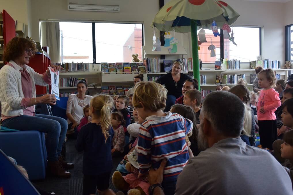 Holiday story time: Mrs Potts shared stories and explored Collie Public Library alongside the children and parents last week. 