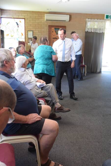 Mark McGowan holds public forum in Collie ahead of State Election next week. 