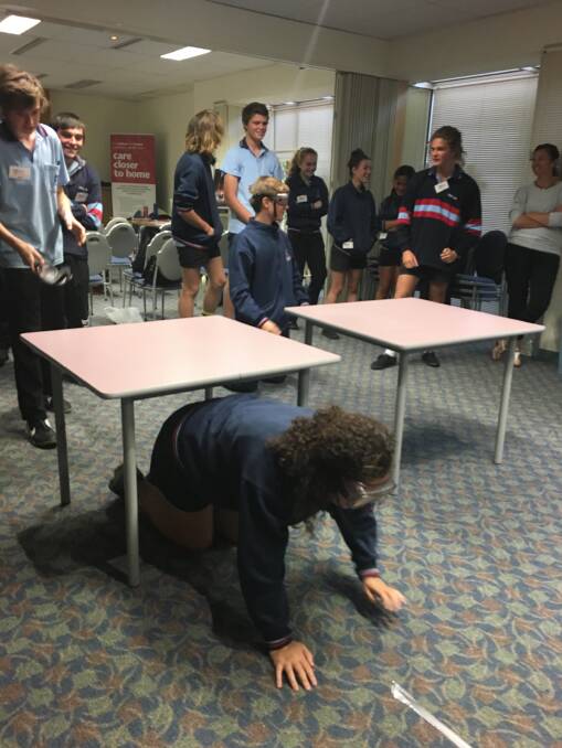 Collie Senior High School students participated in the Prevent Alcohol and Risk-related Trauma in Youth program at Bunbury Regional Hospital last month. 