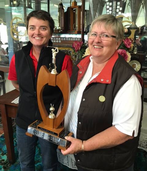 All smiles: The Collie Ladies Golf Foursomes Championships winners were mother and daughter duo, Vicki Graham and Cara Swan.