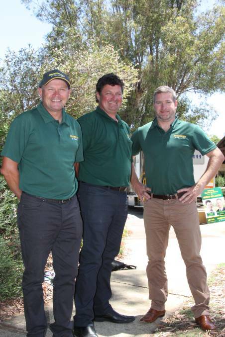 Country ideals: Member for the South West Colin Holt, Murray-Wellington candidate Paul Gillett and Nationals leader and Member for Pilbara Brendon Grylls.