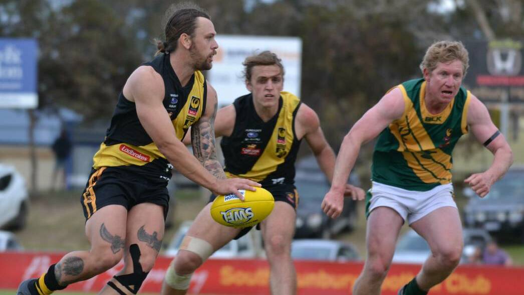 Bunbury booked its spot in the grand final with a thrilling three-point win over Augusta Margaret River. Photo: Thomas Munday