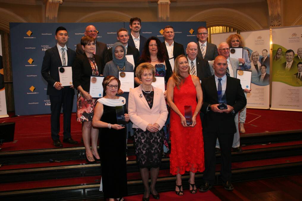 Darkan farmer Ray Harrington (back row, second from left) was a nominee for the Western Australia Senior Australian of the Year award.