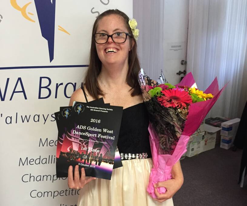 Winner: Emma won gold in all of her divisions at the Australian Dance Sport Golden West Dance Festival including the waltz, slow rhythm, Merrilyn, cha cha and jive.