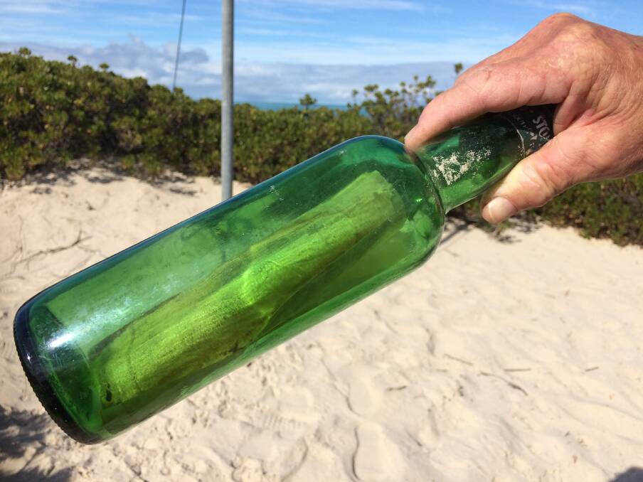Bottle message washes up
