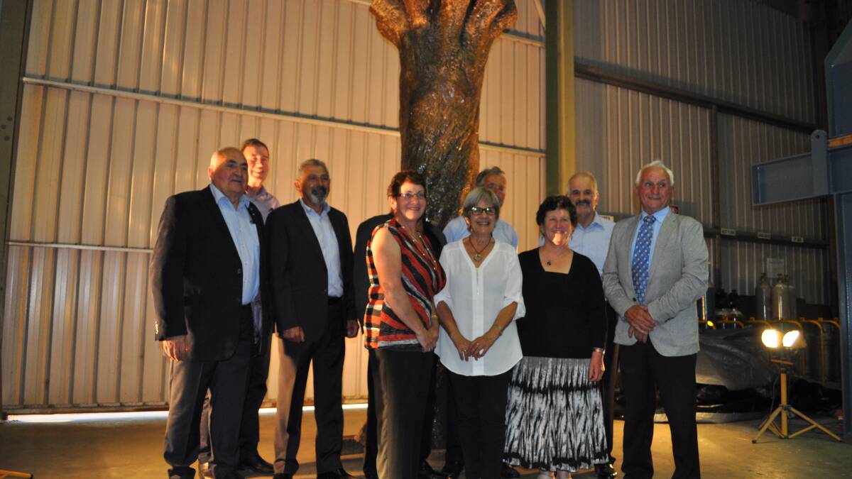 Achievement: City of Bunbury and South West Migrant Memorial representatives gathered for the installation's official unveiling. Photo: Thomas Munday.
