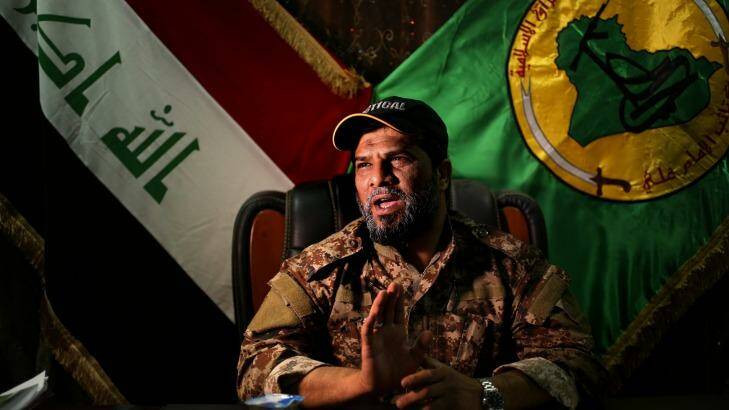 Haji Jaafar al-Bindawi of the Imam Ali Brigades: sceptical of Western motives in Iraq. Photo: Kate Geraghty