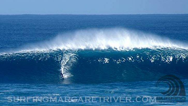 Big wave surfers flocked to Margaret River to ride the monster waves.  Photo: www.surfingmargaretriver.com 