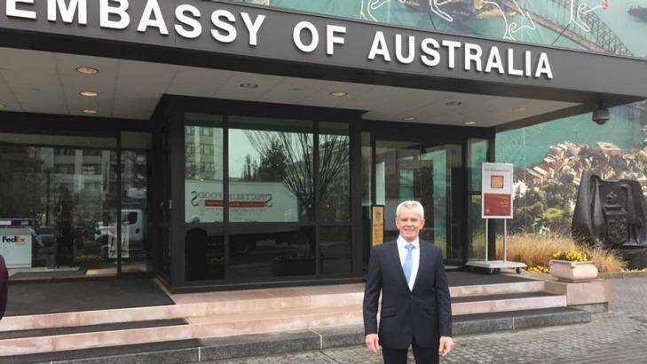 Malcolm Roberts met with US ambassador Joe Hockey ahead of spending Christmas with his wife's family. Photo: Facebook