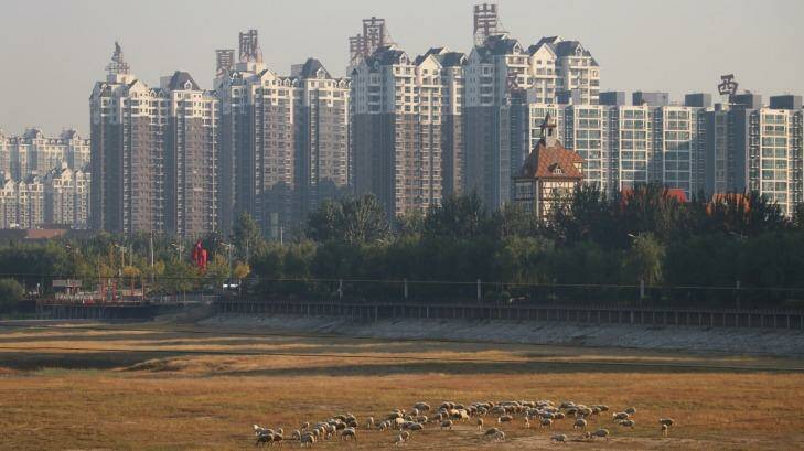 Banks of high-rise apartments have sprouted in Yanjiao. Photo: Sanghee Liu