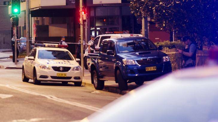 A police employee was shot dead outside the headquarters in Parramatta. Photo: James Brickwood