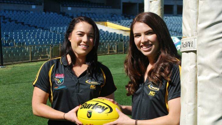 The passage to this weekend's WAFL grand final hasn't been easy for Sally Boud and Lauren French. Photo: Liam Ducey