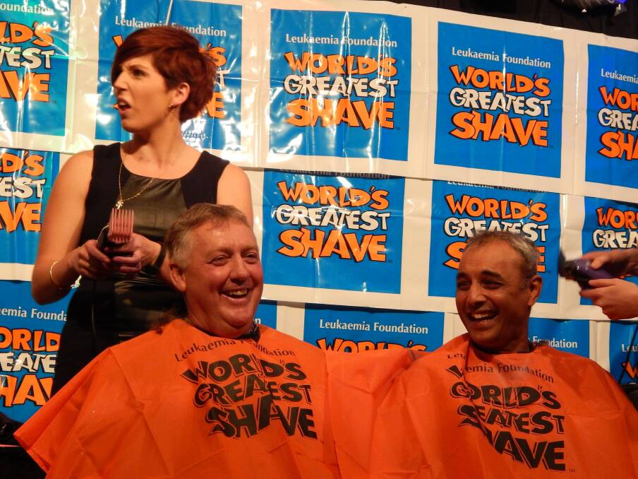 Councillors clipped: Collie Shire president Wayne Sanford and Cr Gary Faries were last-minute inclusions in the shave stakes.