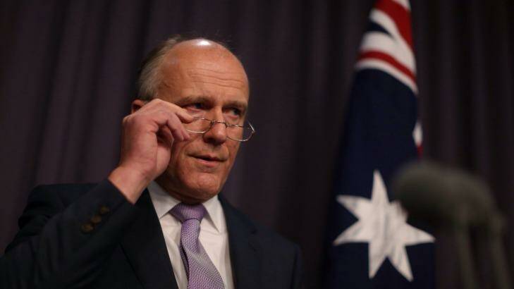 Employment Minister Eric Abetz has rejected the suggestion that Australians are worried the government was heading towards a new version of WorkChoices.  Photo: Andrew Meares