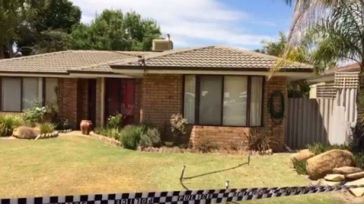 The home in Fountain Way being searched by officers in relation to the Claremont serial killings Photo: Nine News Perth