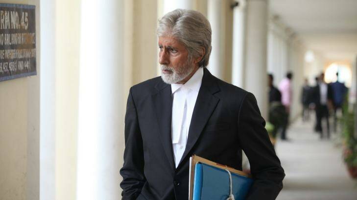 Legendary actor Amitabh Bachchan plays the lawyer who defends a woman against the charge of injuring a man who tried to sexually assault her.  Photo: Supplied