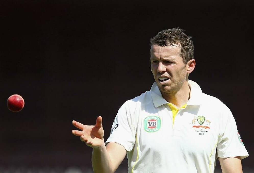 Beefing up: Peter Siddle during the Australia-Pakistan A match. Photo:  Getty Images