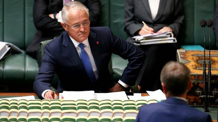 Prime Minister Malcolm Turnbull and Opposition Leader Bill Shorten.  Photo: Alex Ellinghausen