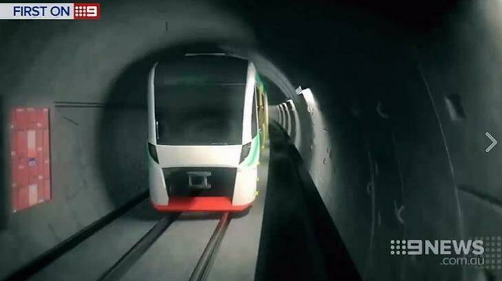The proposed underground as depicted by the Nine News report.