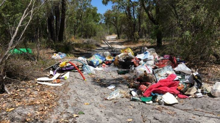 A popular walking spot... and dumping ground.  Photo: Supplied