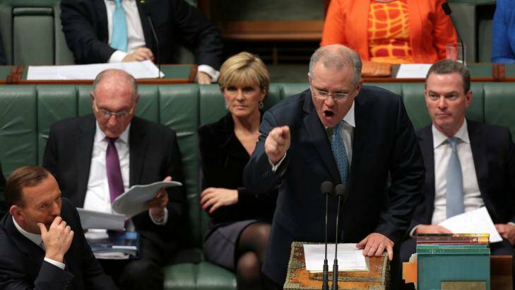 Immigration Minister Scott Morrison on the attack in question time. Photo: Andrew Taylor