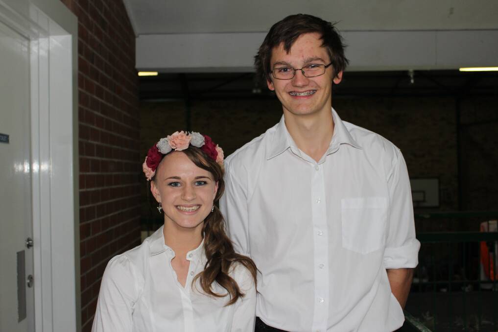 Flower power: Brianna Harrison-Brown and James Moulden.