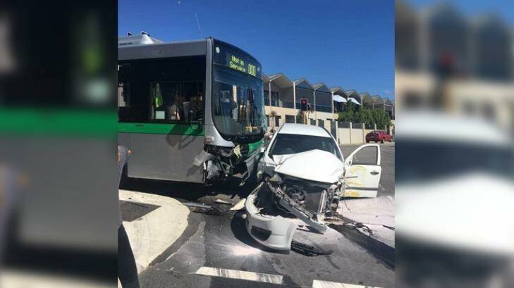 The crash happened at around 3:30pm on Friday afternoon.  Photo: Freo Massive