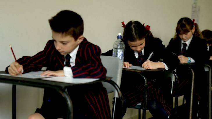 Year 3 students sit the NAPLAN test in 2015. Photo: Pat Scala