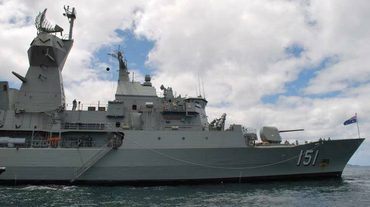 The HMAS Arunta. Photo: Aleisha Orr
