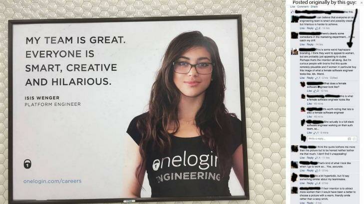 The OneLogin ad that sparked a sexist backlash Photo: Medium