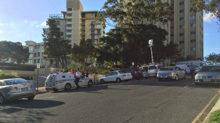 Police arrive in South Perth after the discovery of a body at an address in Parker Street 