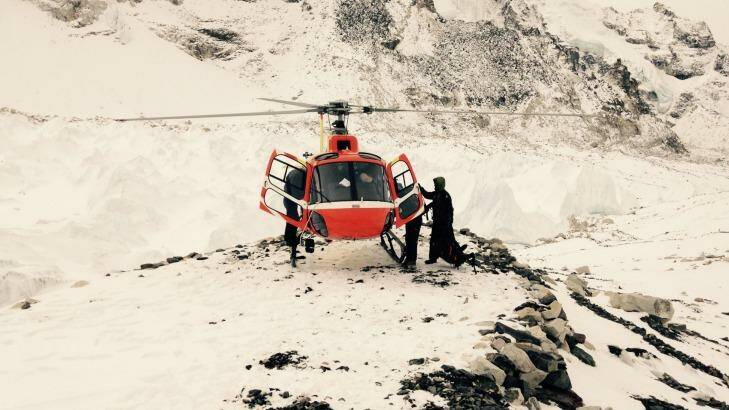 Last year's attempt by Walking Wounded chief executive Brian Freeman to climb Mount Everest ended in a rescue following avalanches caused by the Nepal earthquake. Photo: Supplied