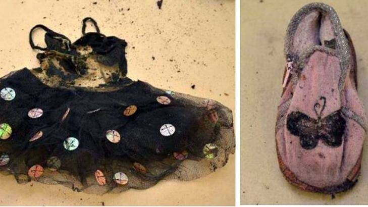 The clothing found in the suitcase with the little girl's bones in Wynarka. Photo: Supplied