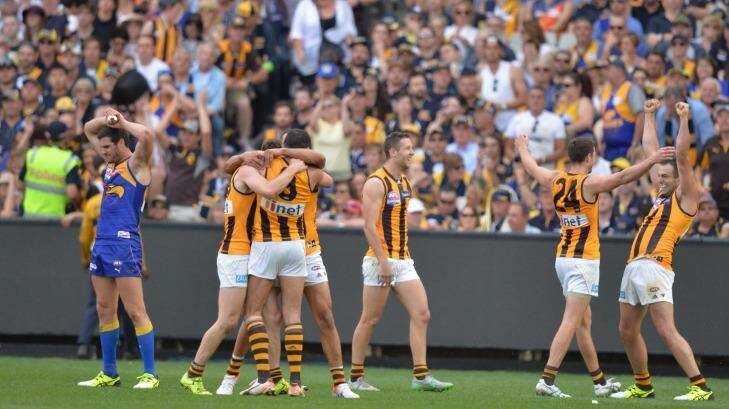 Eagles players will have to relive Saturday's grand final loss to Hawthorn before they get a holiday. Photo: Joe Armao