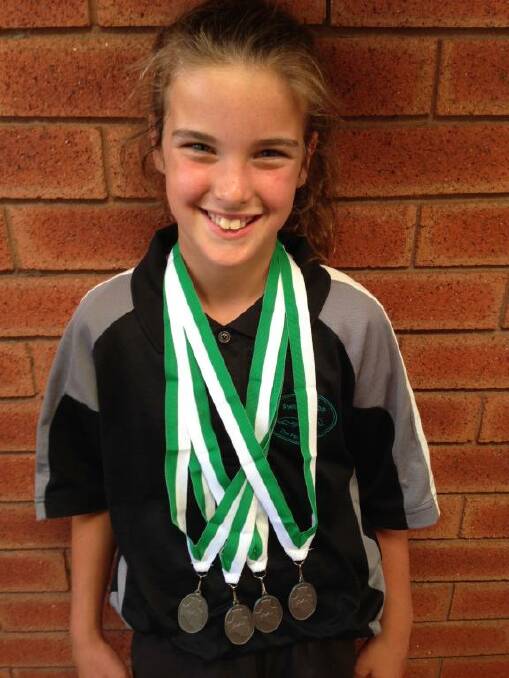 Pure class: Laura Crowe, 10, finished with four silver medals.