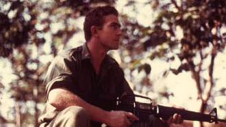 Robert Wells as a young man in Vietnam.