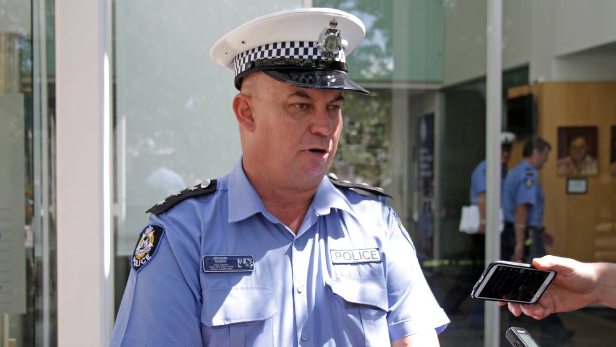 Bunbury acting inspector Richard Moore is seeking the public assistance as police search for a man who threatened a teenage girl with a knife in Collie.