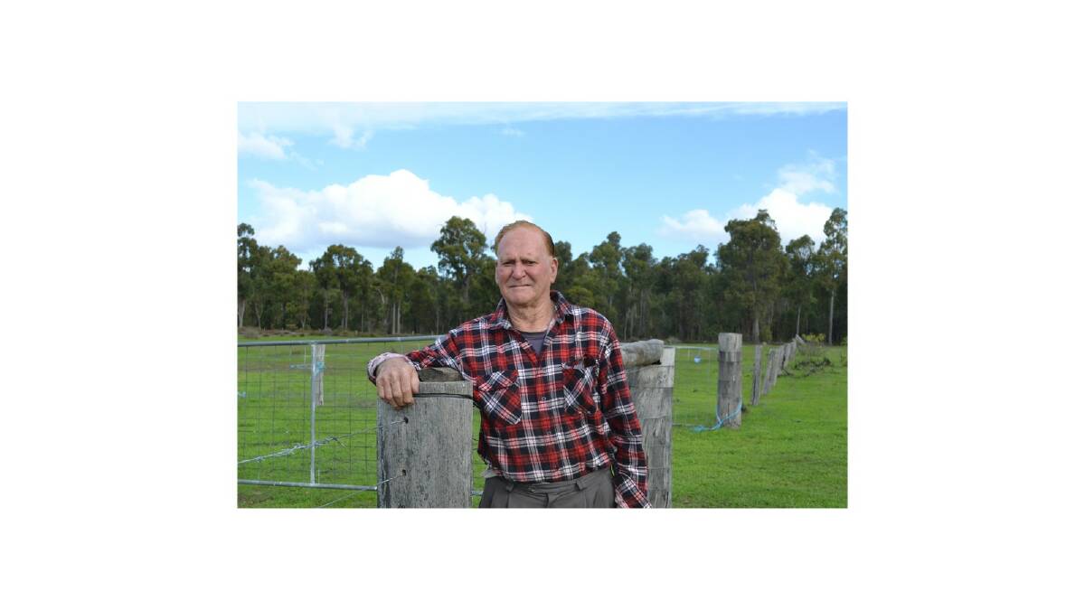 Disheartened: Collie farmer John Hart is angry he will have to re-lay 300 metres of fencing stolen by thieves.