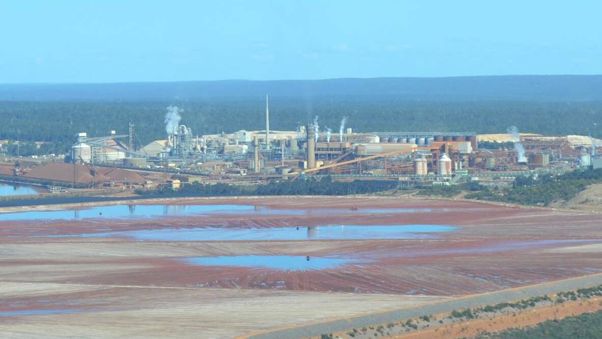 A male worker from BHP Billiton Worsley Alumina died on Monday night after a fall at the company's refinery near Collie. 