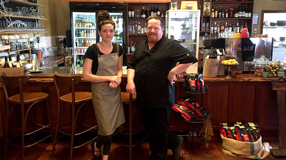 Waitress Amber Walker and Emporium Bistro owner and head chef, Roger Purnell were pleased to serve royalty in Bridgetown last week.  
